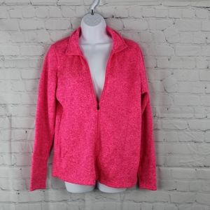 NWOT Danskin Now Heather Pink Zippered Jacket Size Large